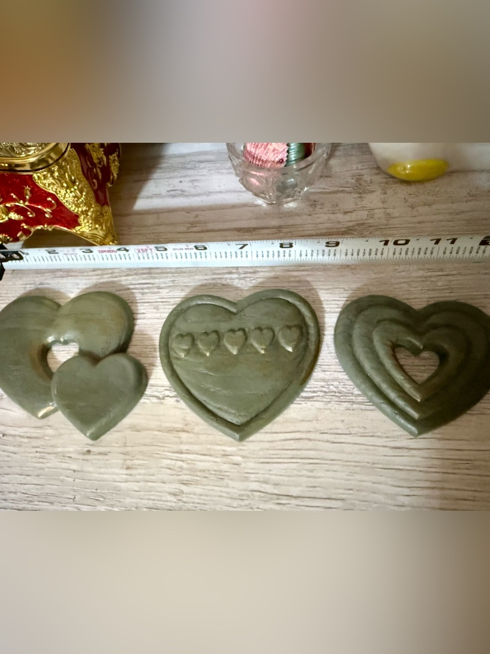 Vintage Home Interior Set of 3 Burwood Hearts